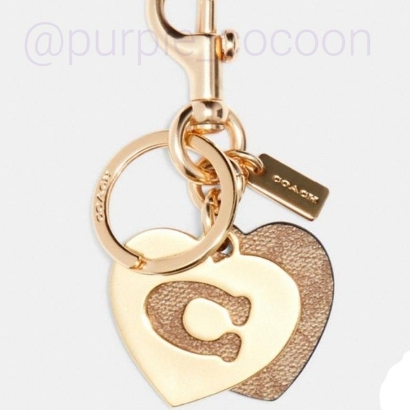 Coach Signature Hearts Key Ring - Picture 1 of 2